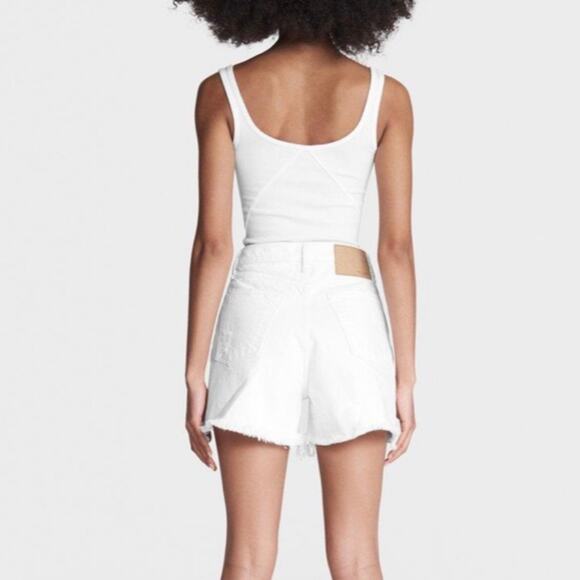 RAG & BONE Maya High Rise Shortie Short White 26 - Picture 2 of 7